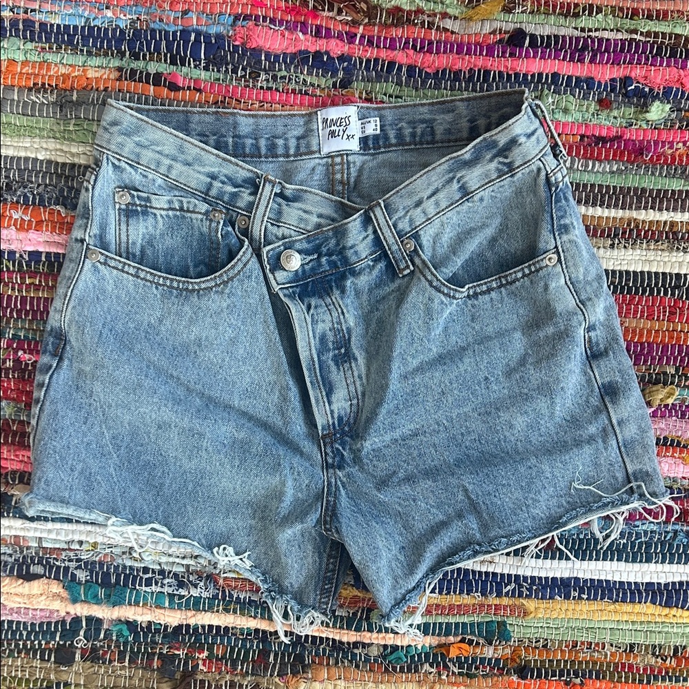 Princess Polly Women's Blue Denim Shorts